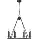 Florence 8 Light 28 inch Matte Black Chandelier Ceiling Light